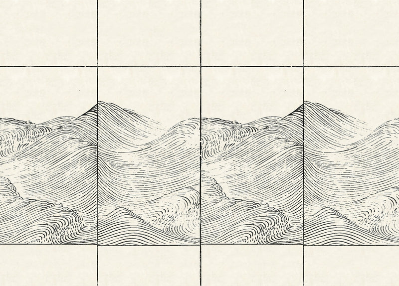 A00335 Waves Papyrus Linen Aracne Mural by Coordonné