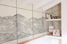 A00335 Waves Papyrus Linen Aracne Mural by Coordonné