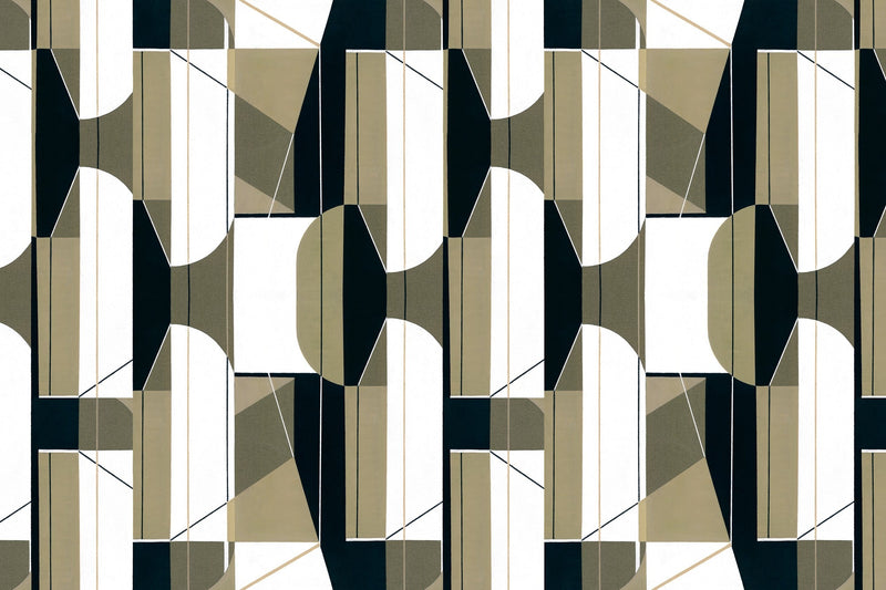 A00340 Pythagoras Khaki Linen Aracne Mural by Coordonné