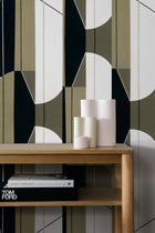 A00340 Pythagoras Khaki Linen Aracne Mural by Coordonné