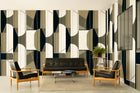 A00340 Pythagoras Khaki Linen Aracne Mural by Coordonné