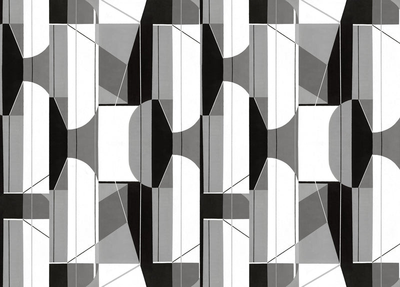 A00341 Pythagoras Silver Linen Aracne Mural by Coordonné