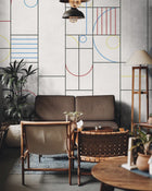 A00343 Modular Cmyk Linen Aracne Mural by Coordonné