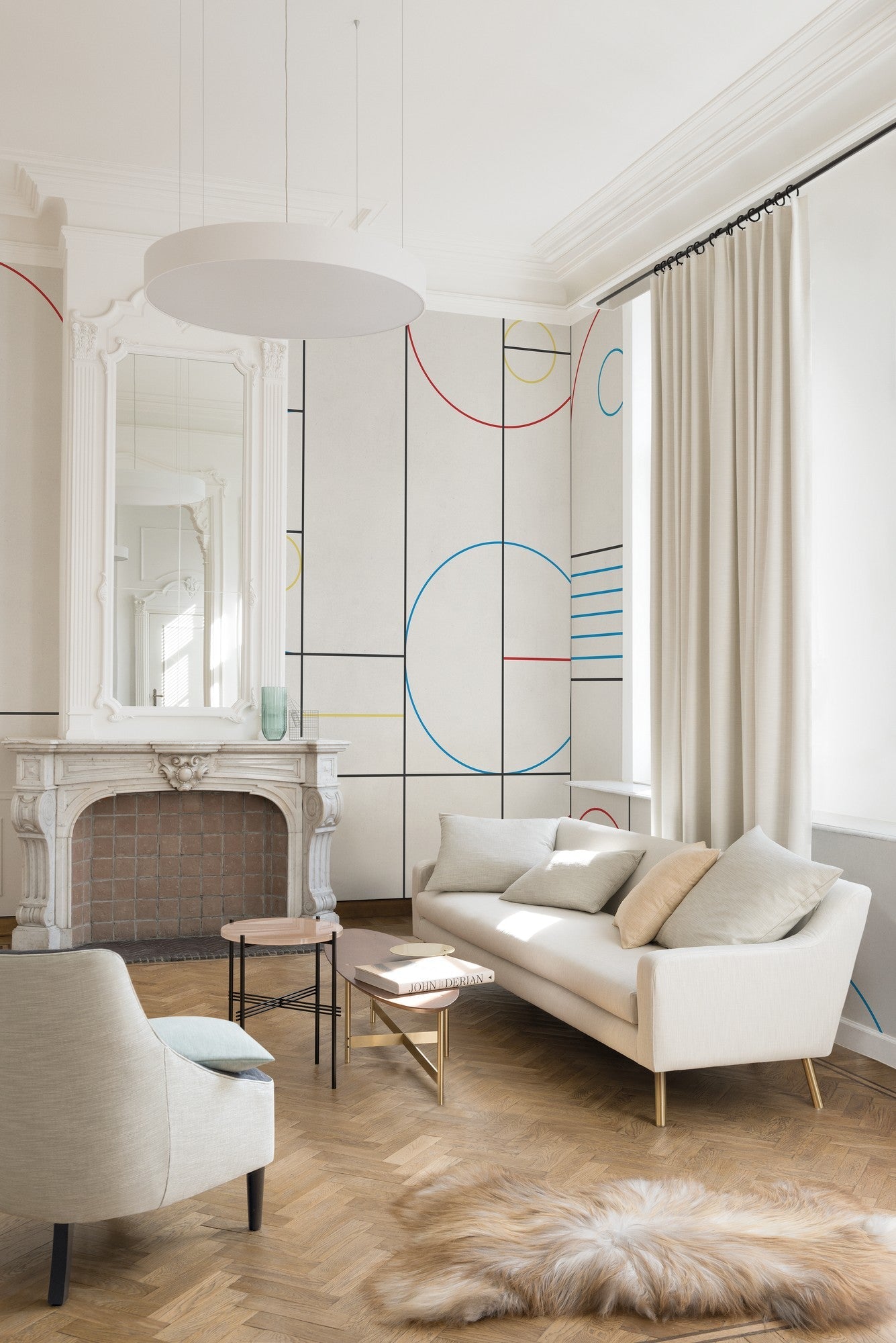 A00343 Modular Cmyk Linen Aracne Mural by Coordonné
