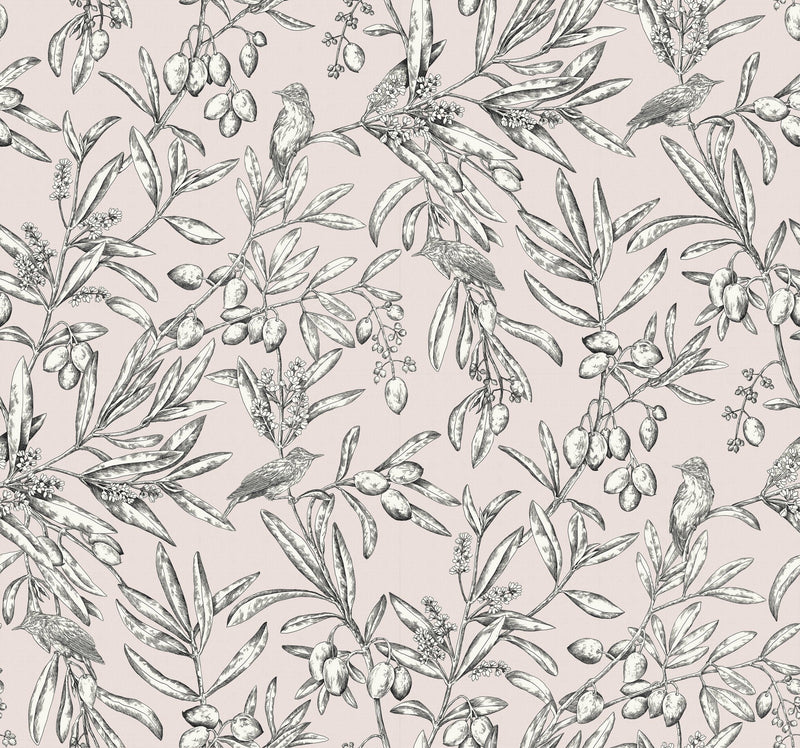 A00503 Aceituna Cava Pink Olivar Wallpaper by Coordonné