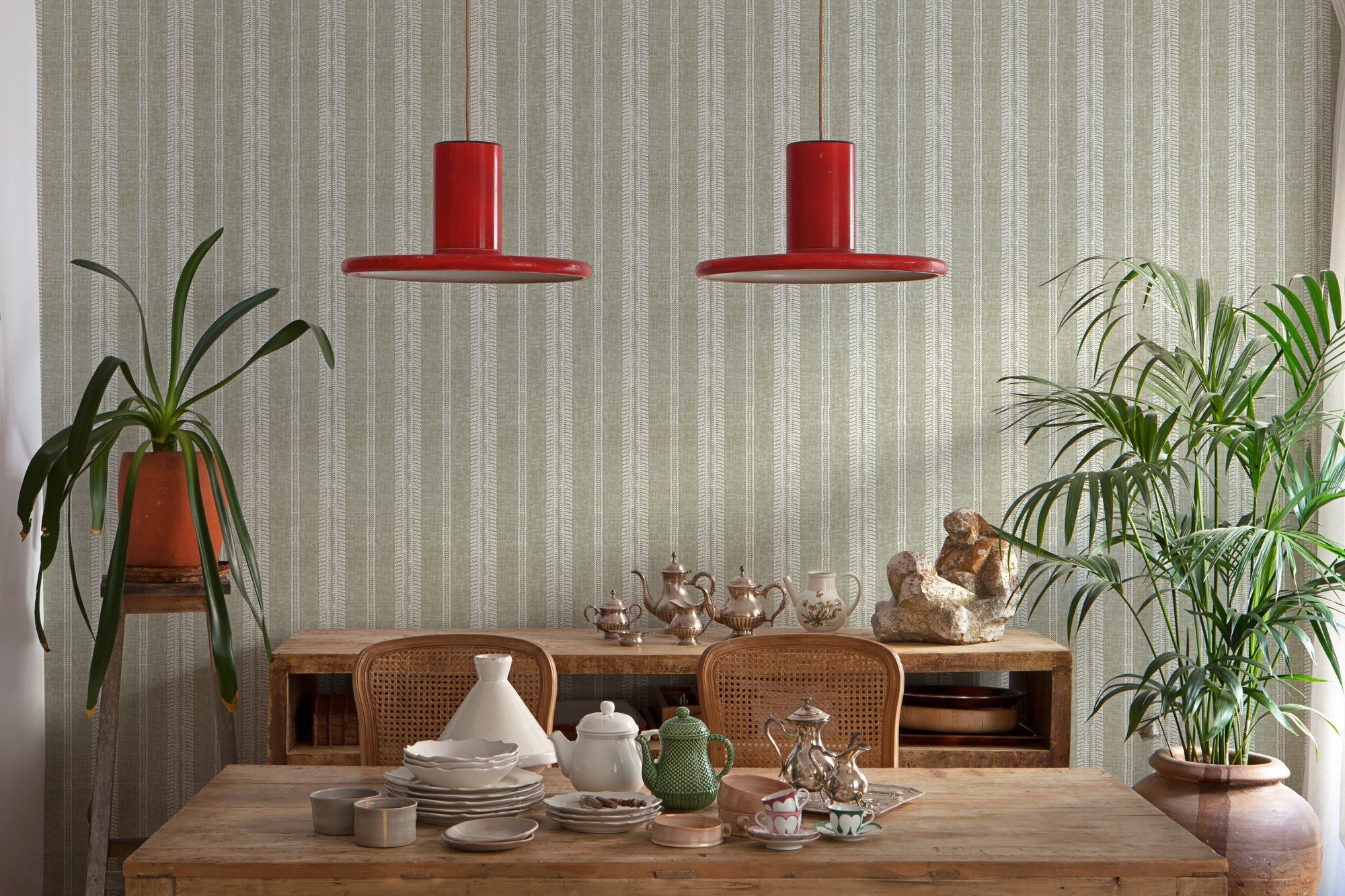 A00511 Costura Wild Green Olivar Wallpaper by Coordonné