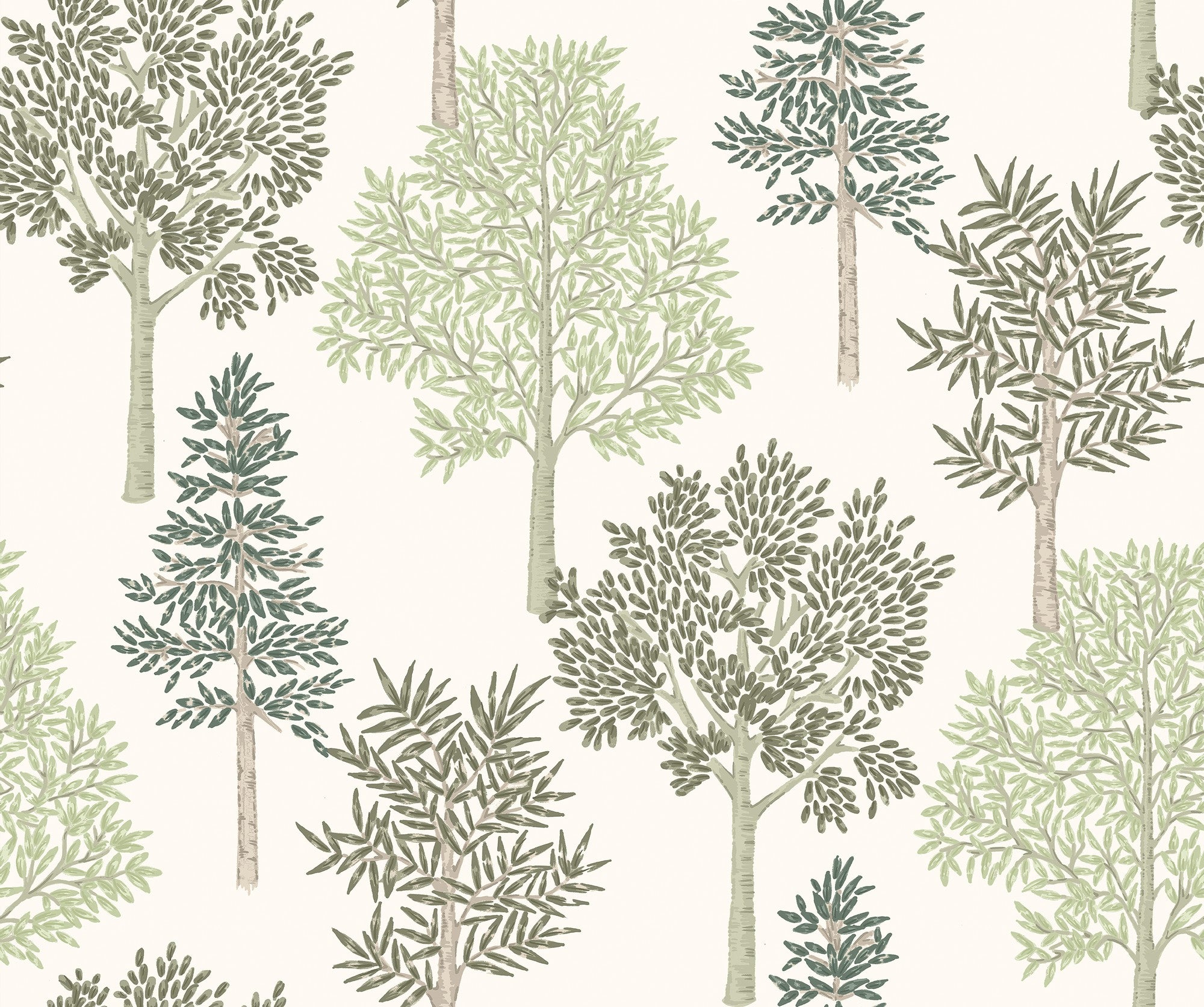 A00513 Arboleda Wild Green Olivar Wallpaper by Coordonné
