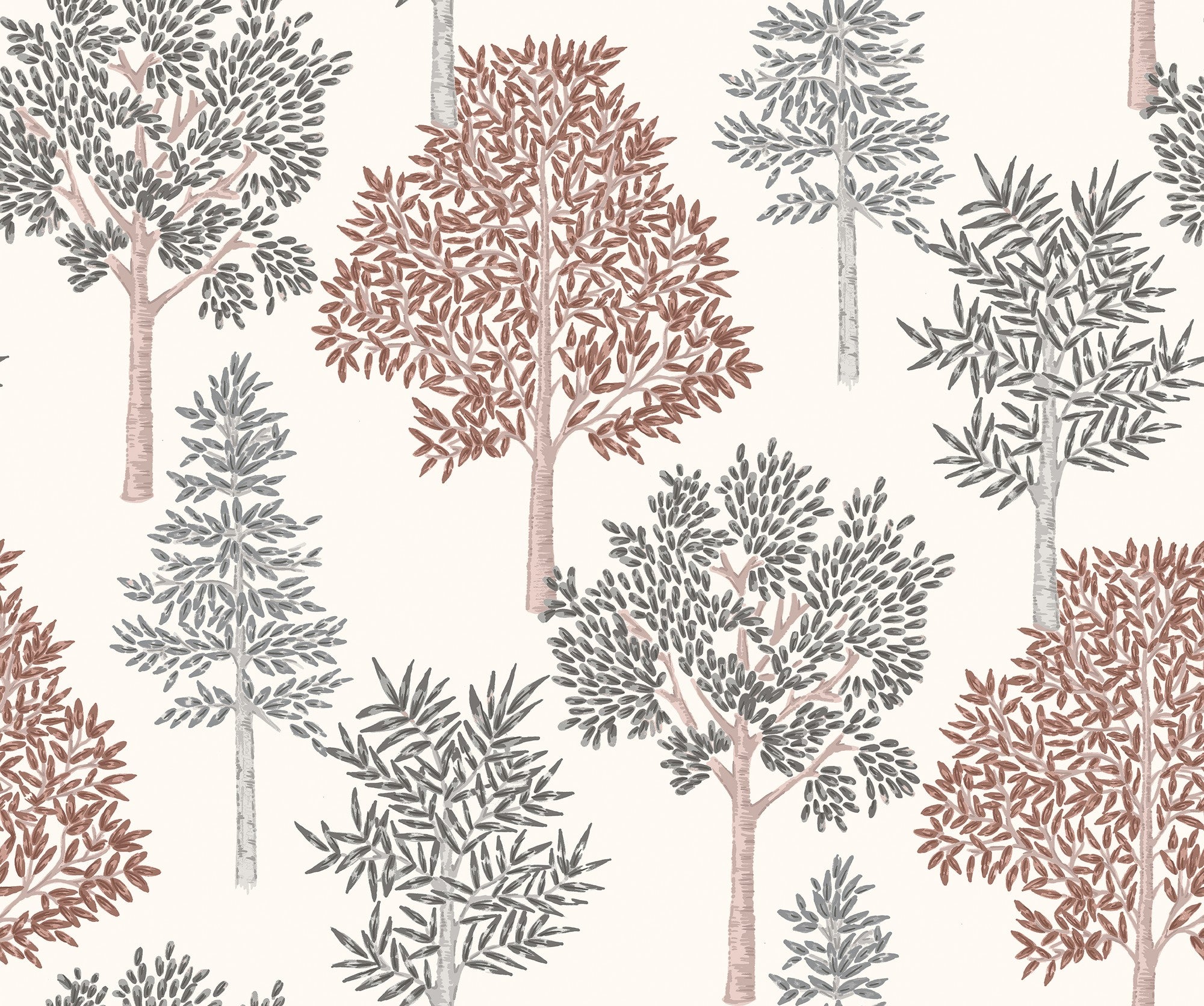 A00515 Arboleda Terracotta Olivar Wallpaper by Coordonné