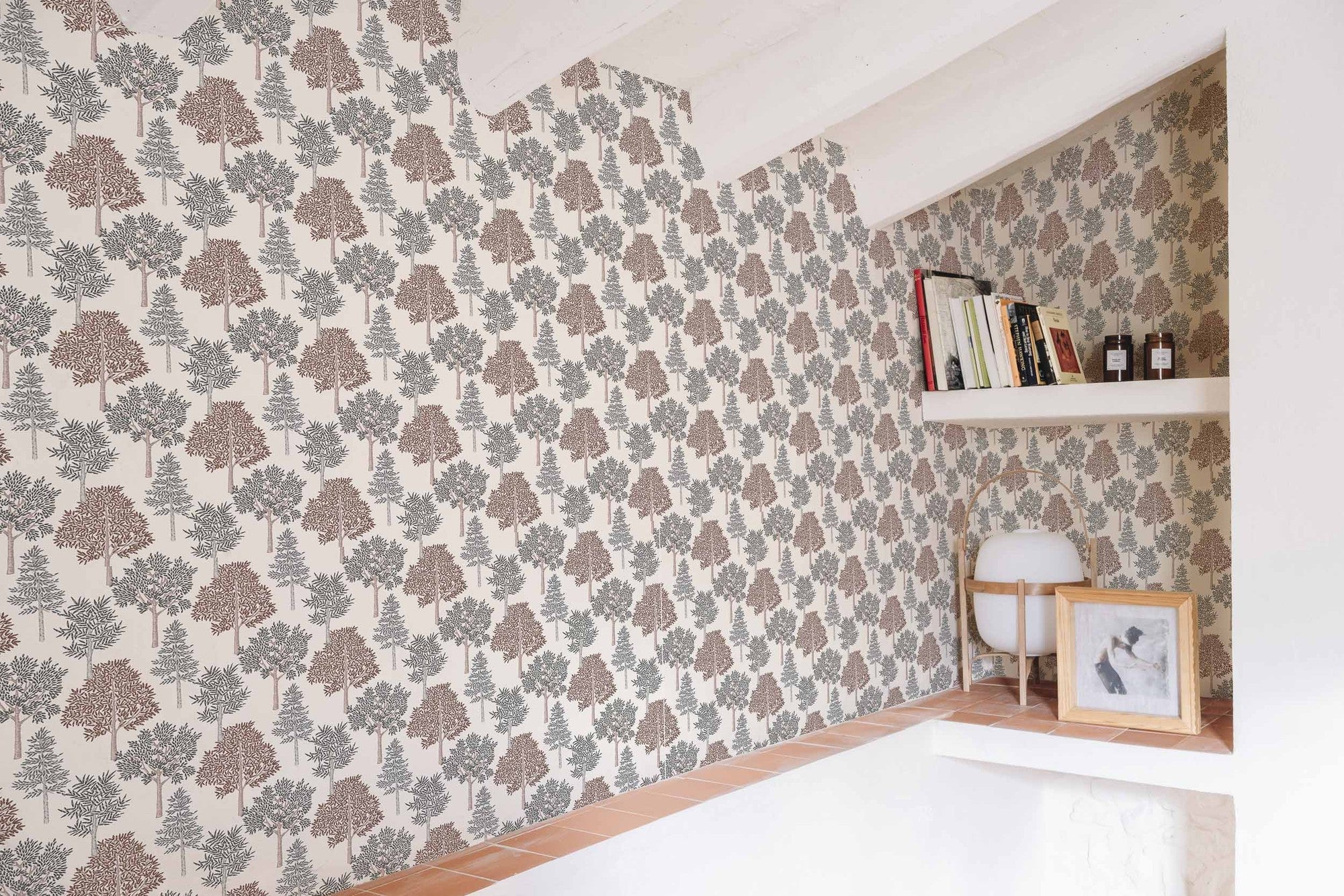 A00515 Arboleda Terracotta Olivar Wallpaper by Coordonné