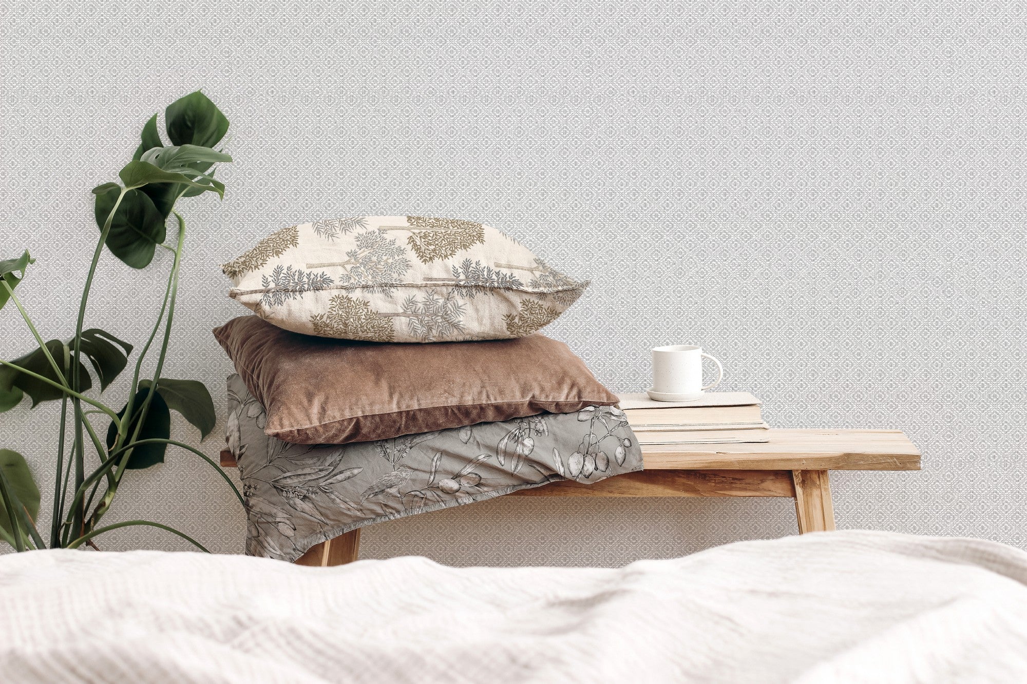 A00518 Sisal Plata Olivar Wallpaper by Coordonné