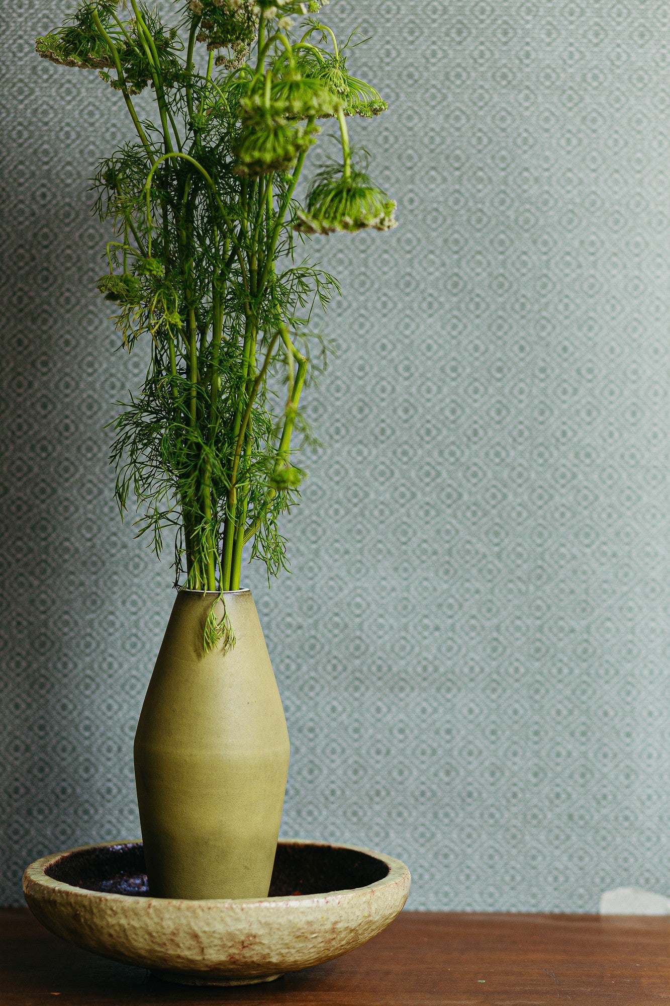 A00520 Sisal Celadon Olivar Wallpaper by Coordonné