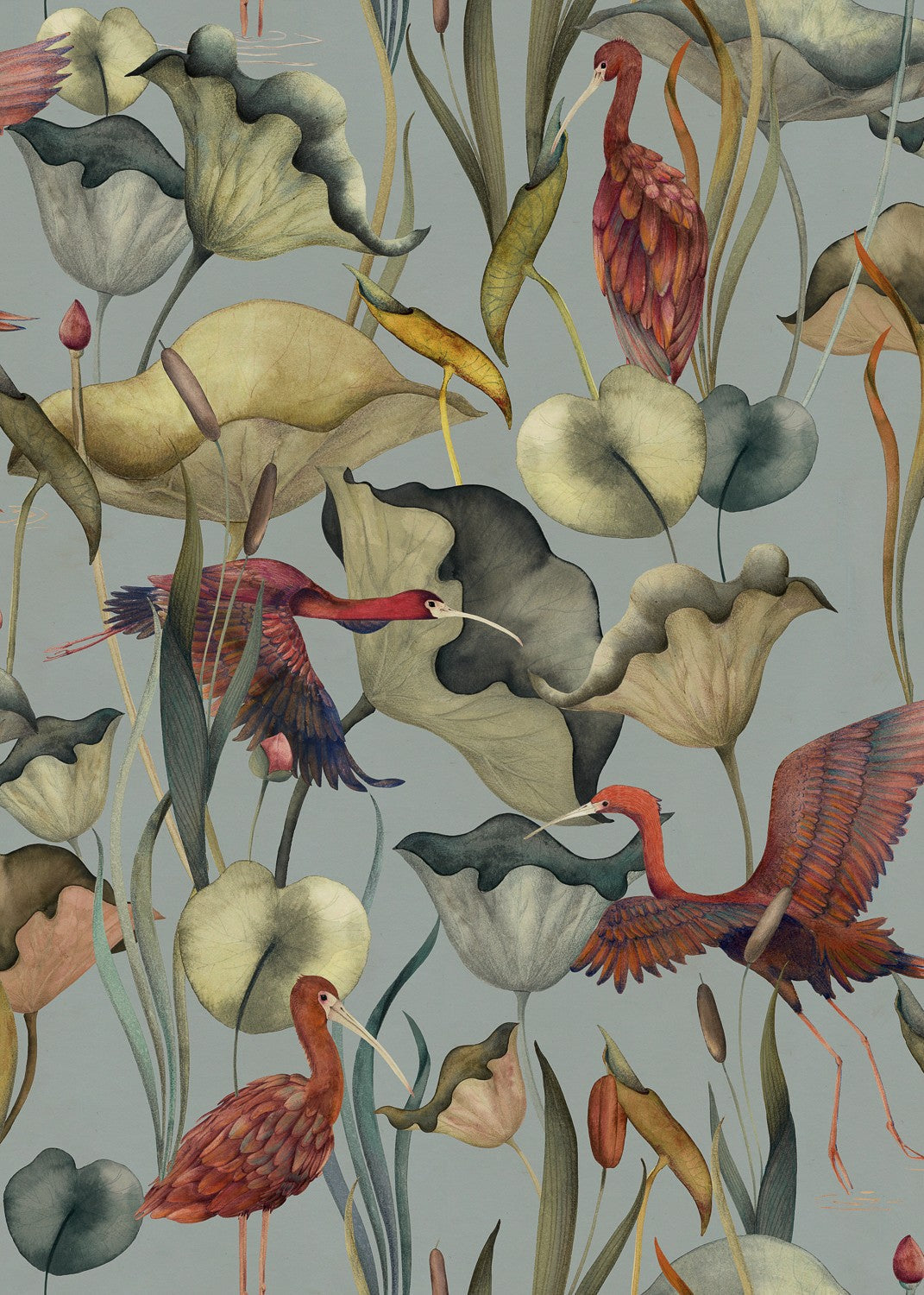 A00601 Humedales Sky Blue Lur Wallpaper by Coordonné