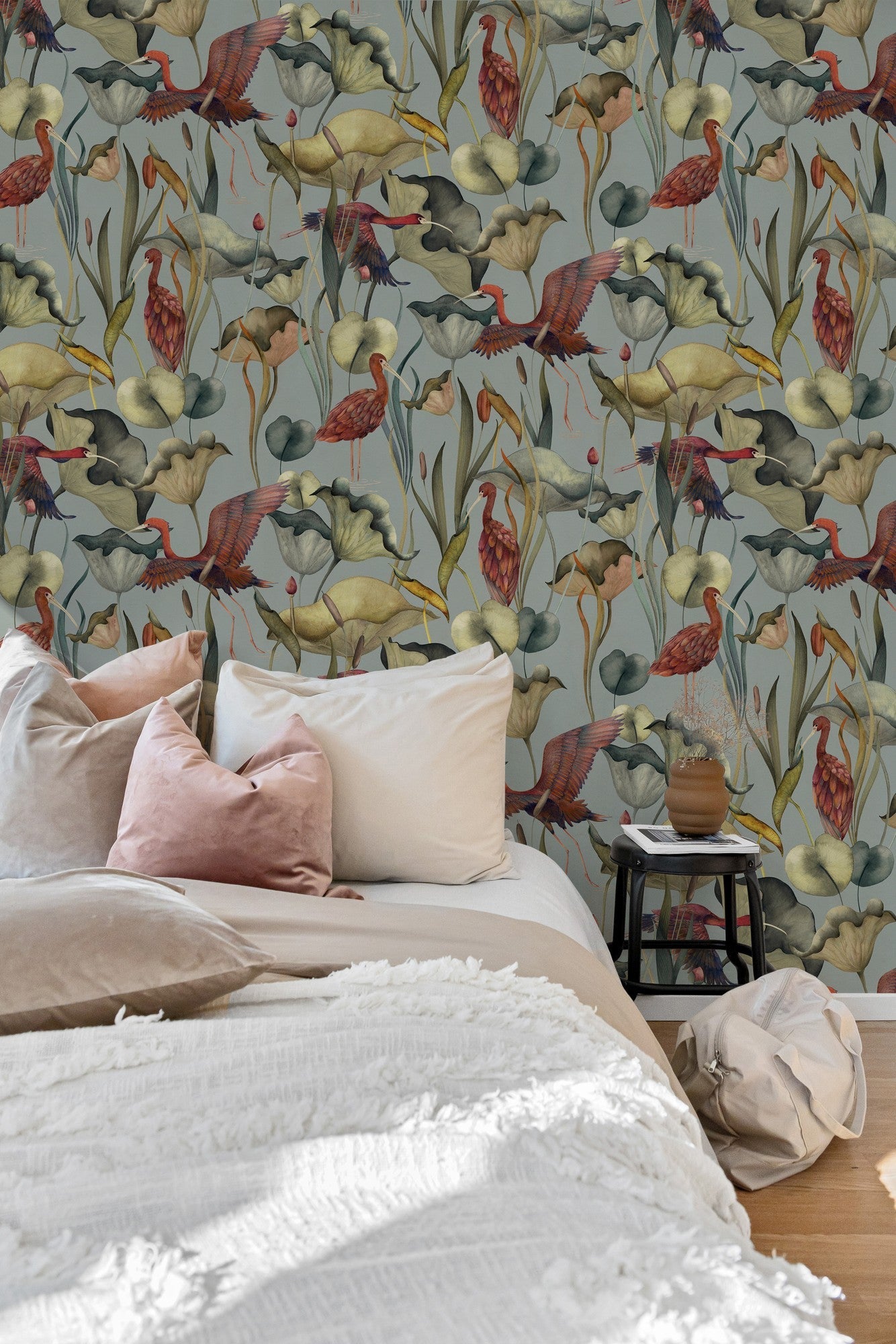 A00601 Humedales Sky Blue Lur Wallpaper by Coordonné