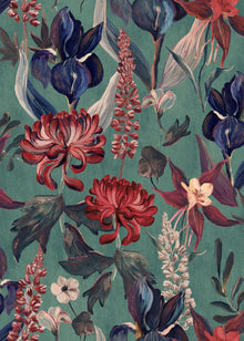 A00603 Jardín Rojo Mint Lur Wallpaper by Coordonné