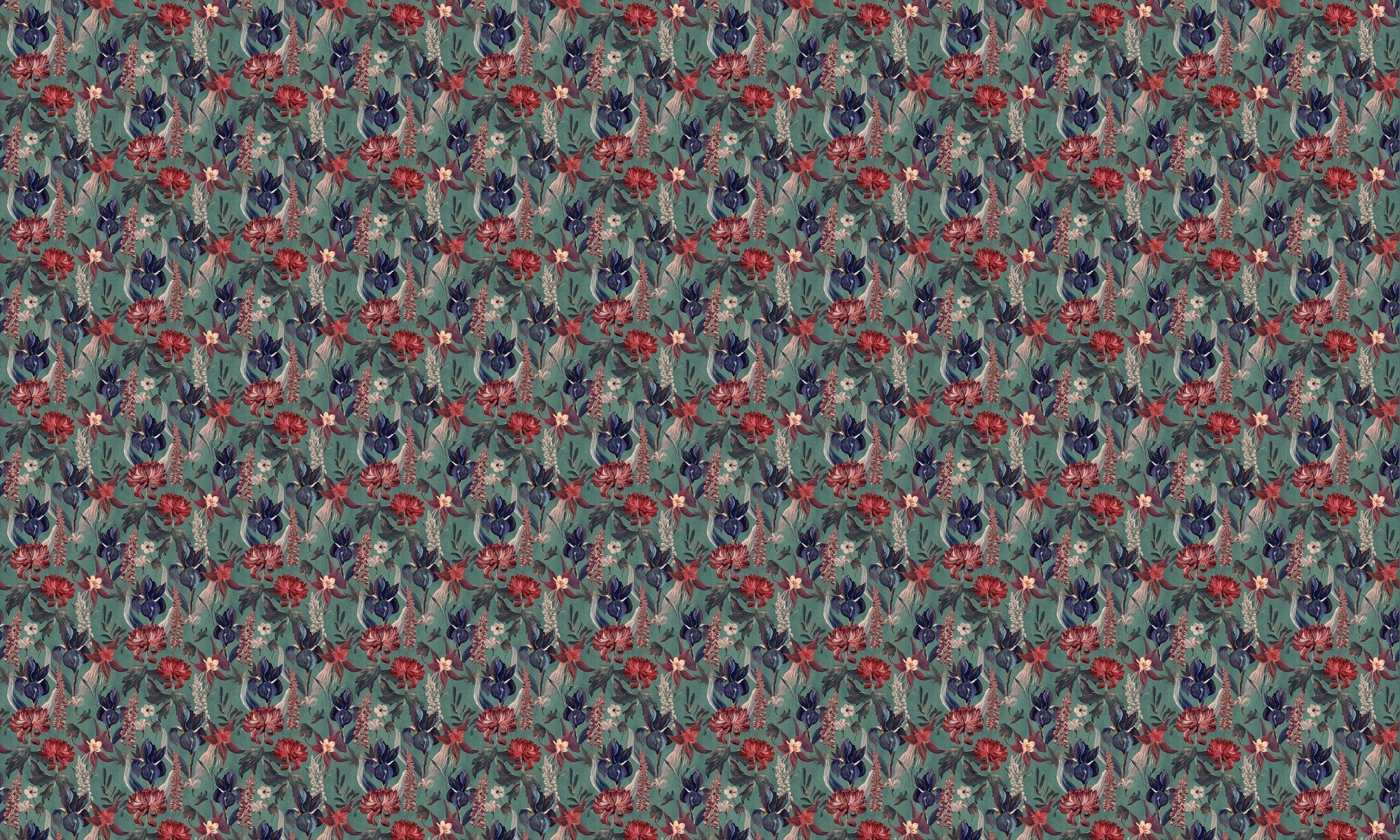 A00603 Jardín Rojo Mint Lur Wallpaper by Coordonné