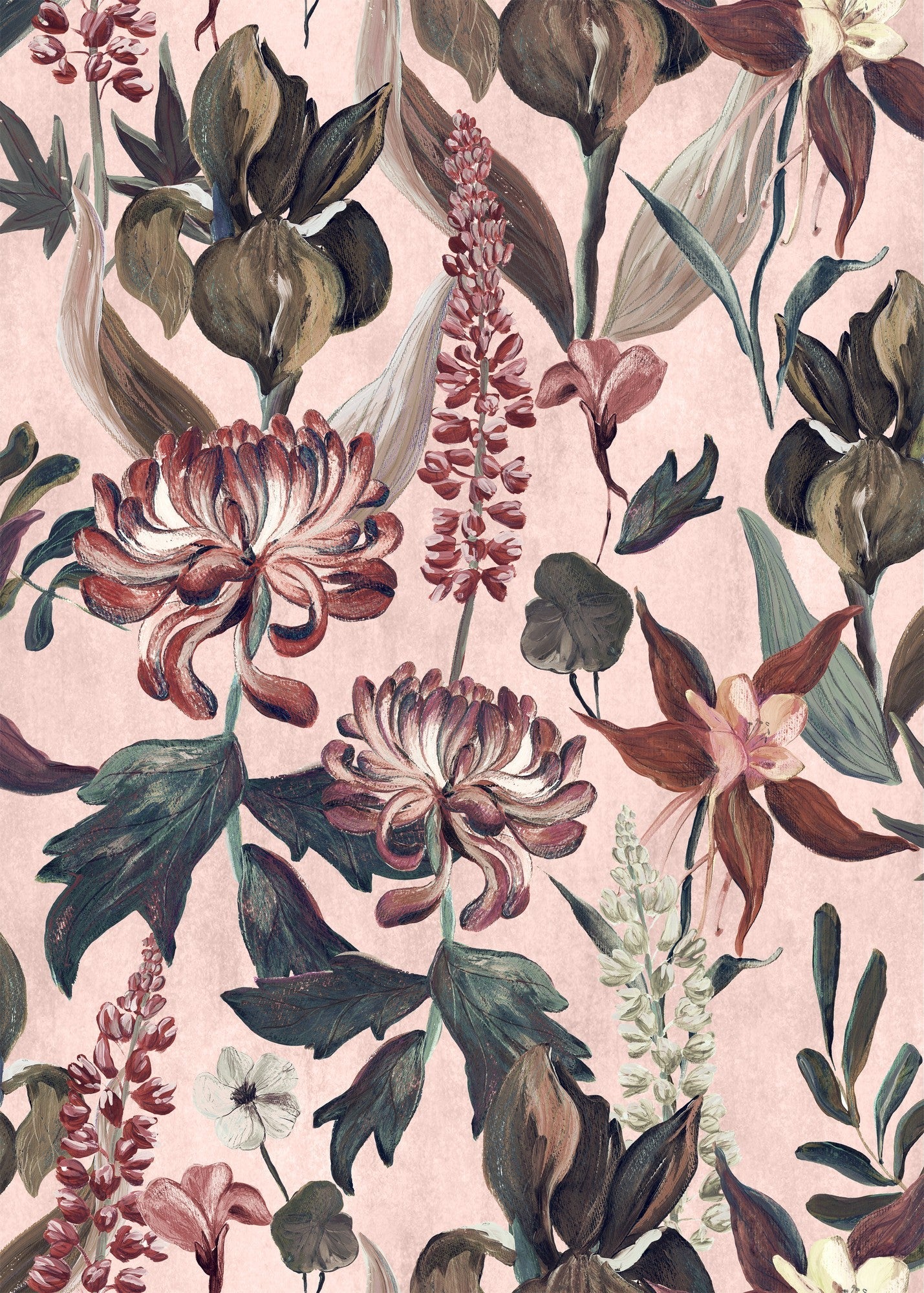 A00605 Jardín Rojo Pink Lur Wallpaper by Coordonné