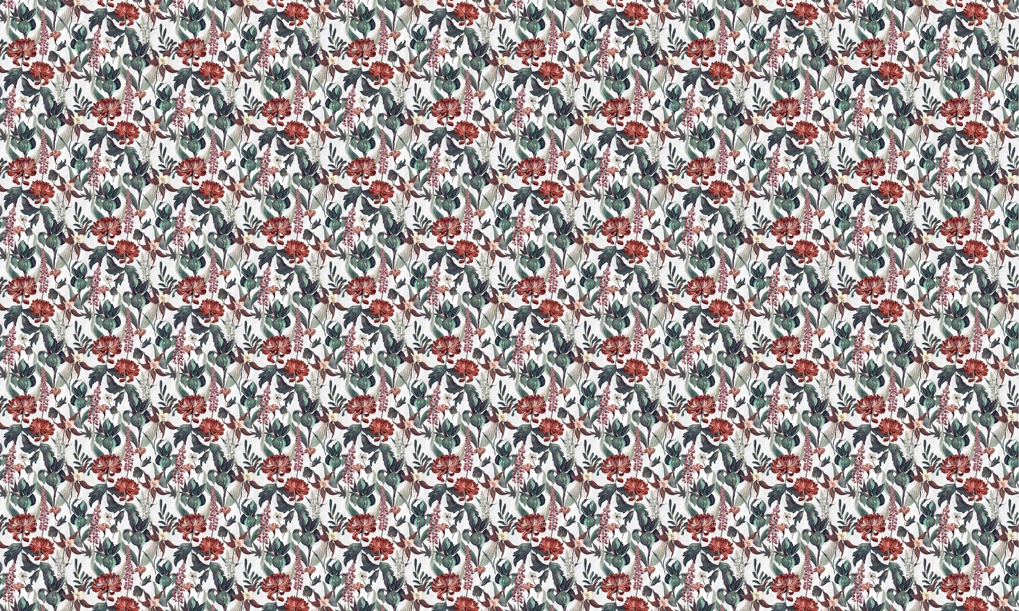 A00606 Jardín Rojo Swan Lur Wallpaper by Coordonné