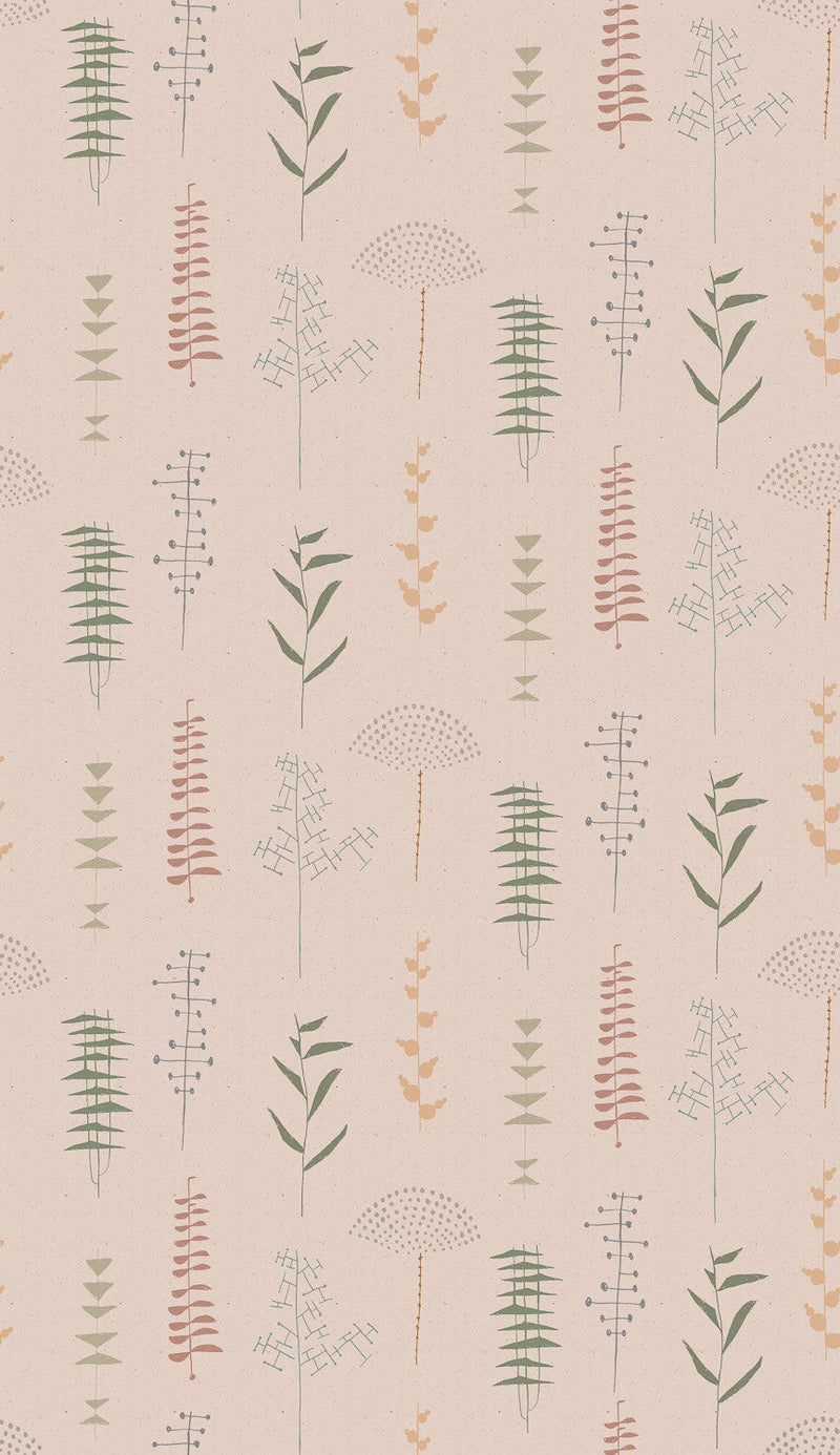 A00608 Herbario Pink Lur Wallpaper by Coordonné