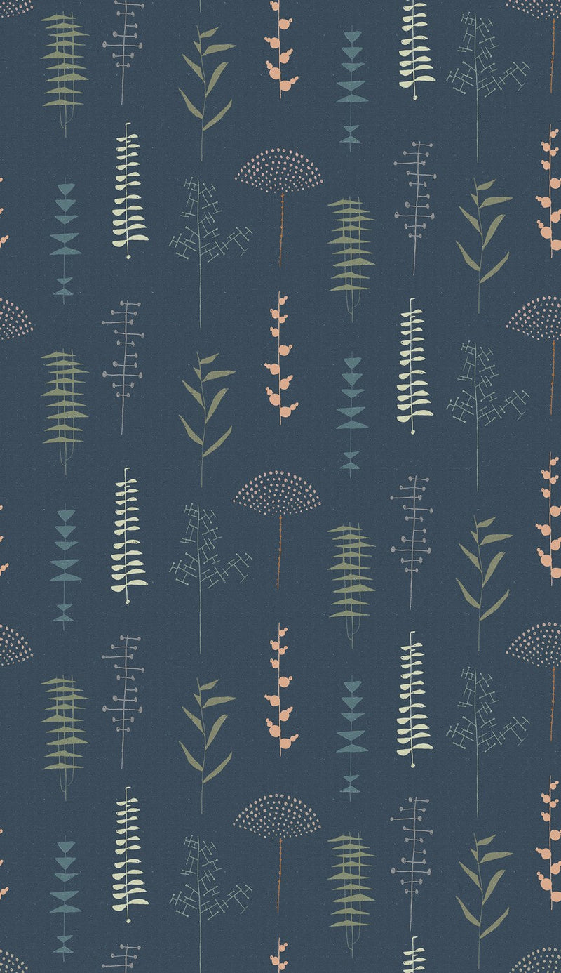 A00609 Herbario Night Lur Wallpaper by Coordonné