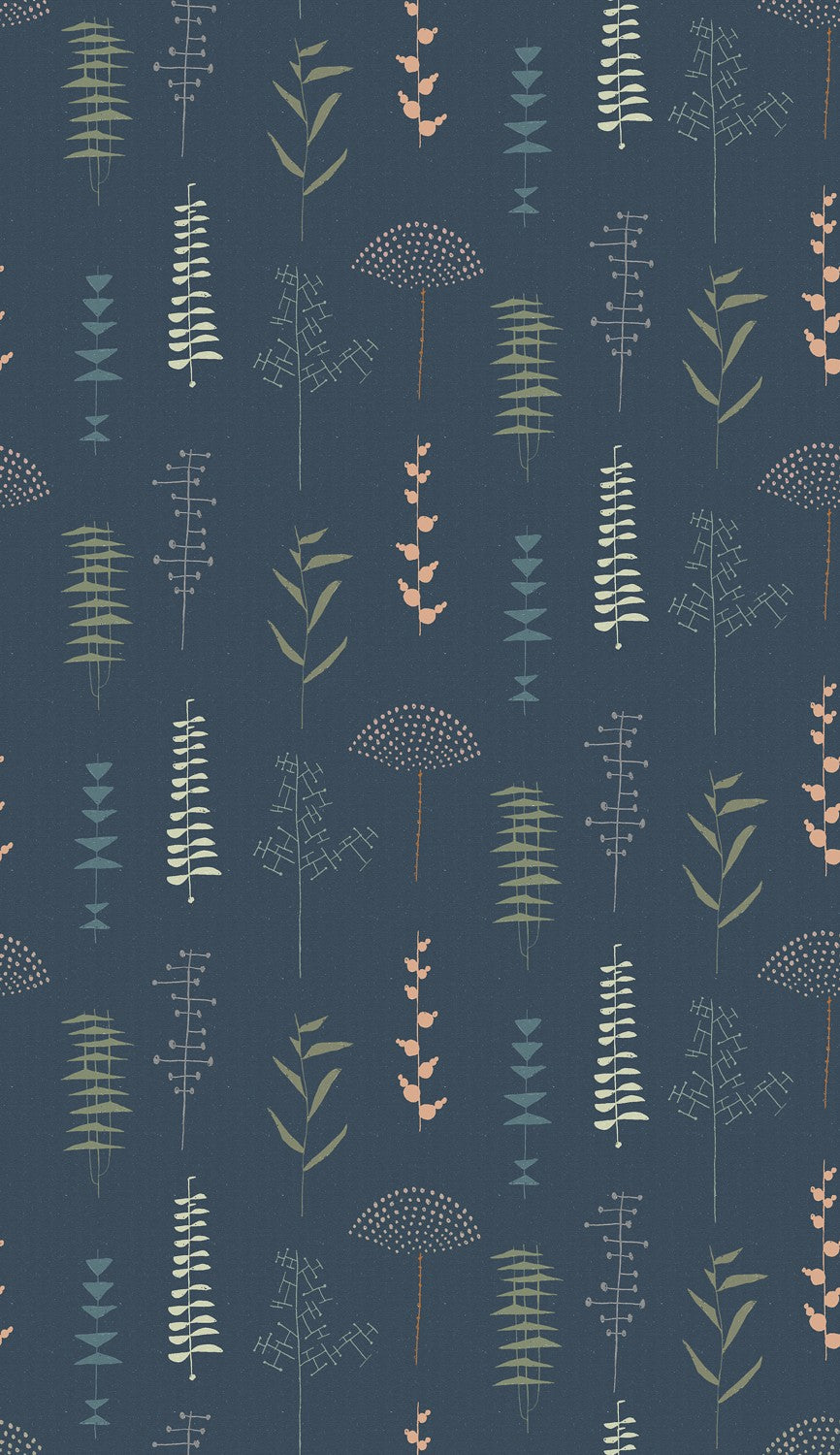 A00609 Herbario Night Lur Wallpaper by Coordonné