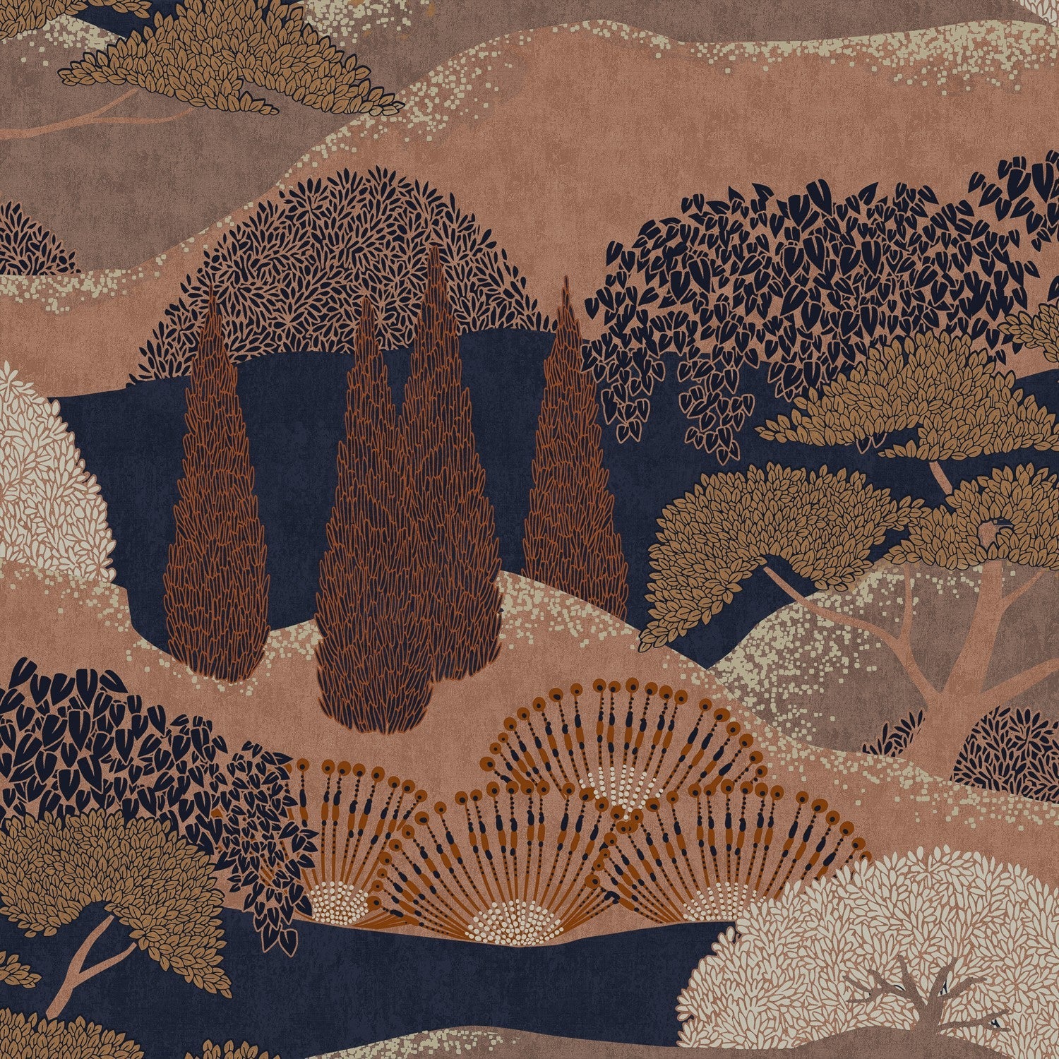 A00622 Jardín Japonés Cinnamon Lur Wallpaper by Coordonné
