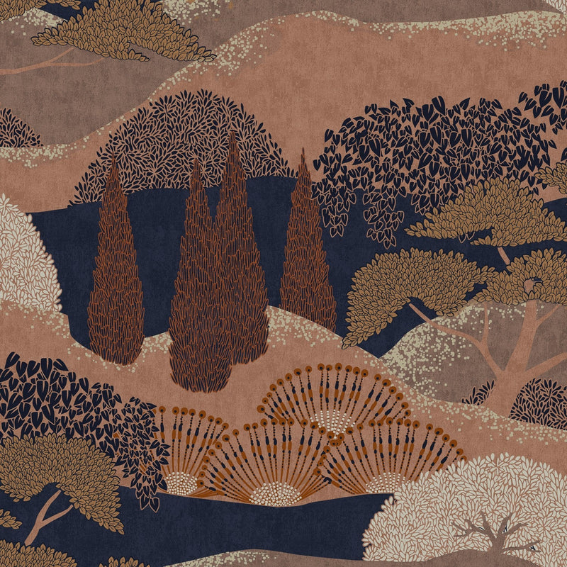 A00622 Jardín Japonés Cinnamon Lur Wallpaper by Coordonné