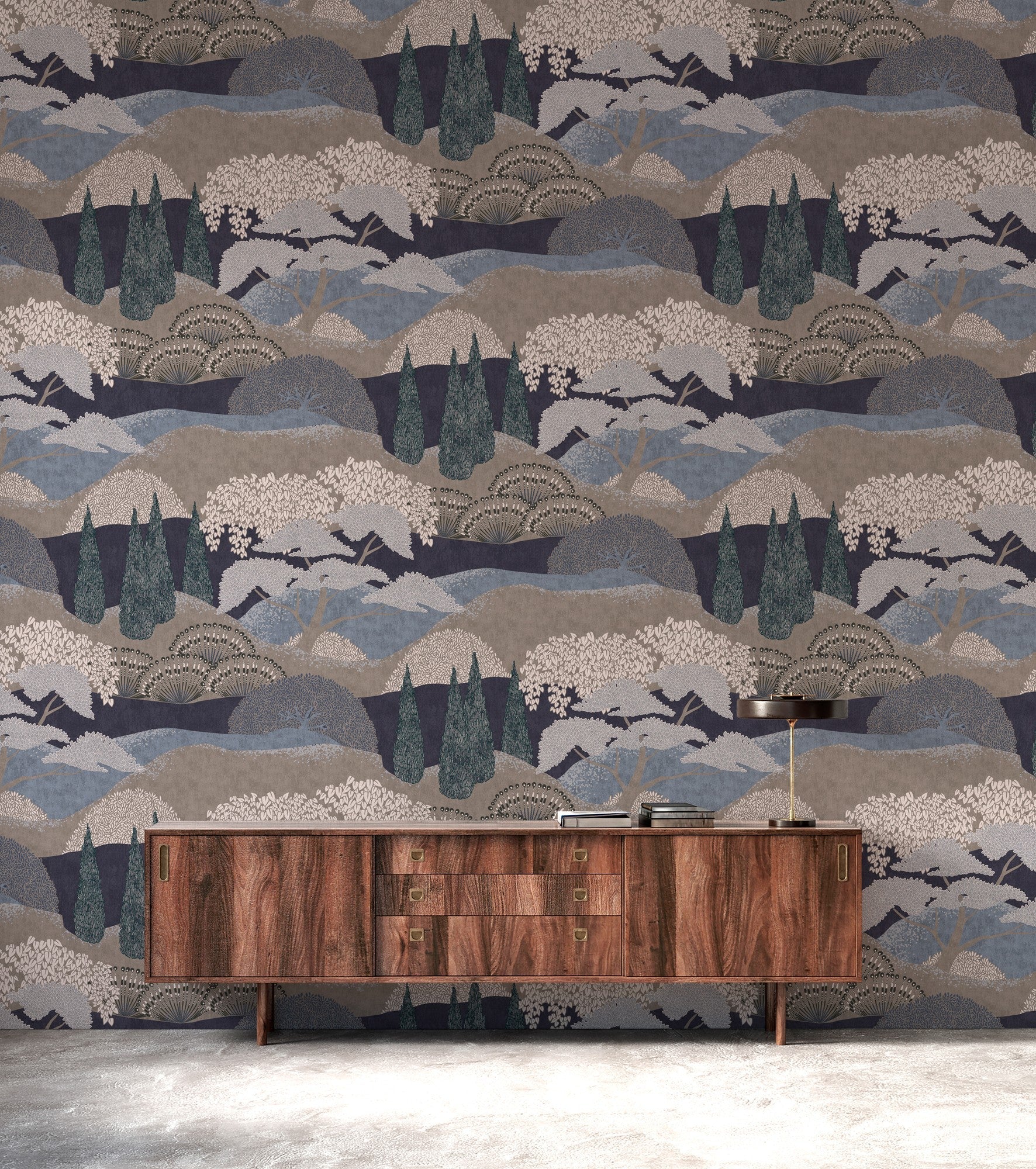A00624 Jardín Japonés Indigo Lur Wallpaper by Coordonné