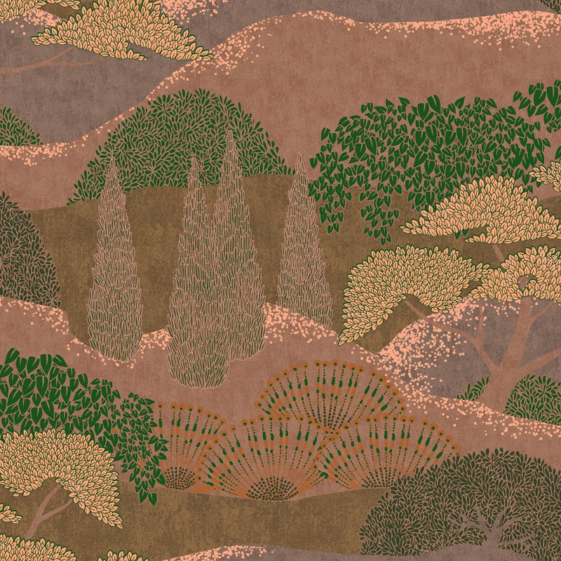 A00625 Jardín Japonés Coral Lur Wallpaper by Coordonné
