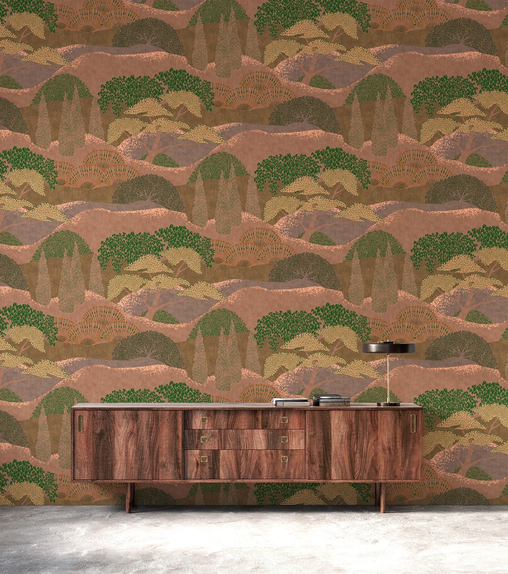 A00625 Jardín Japonés Coral Lur Wallpaper by Coordonné