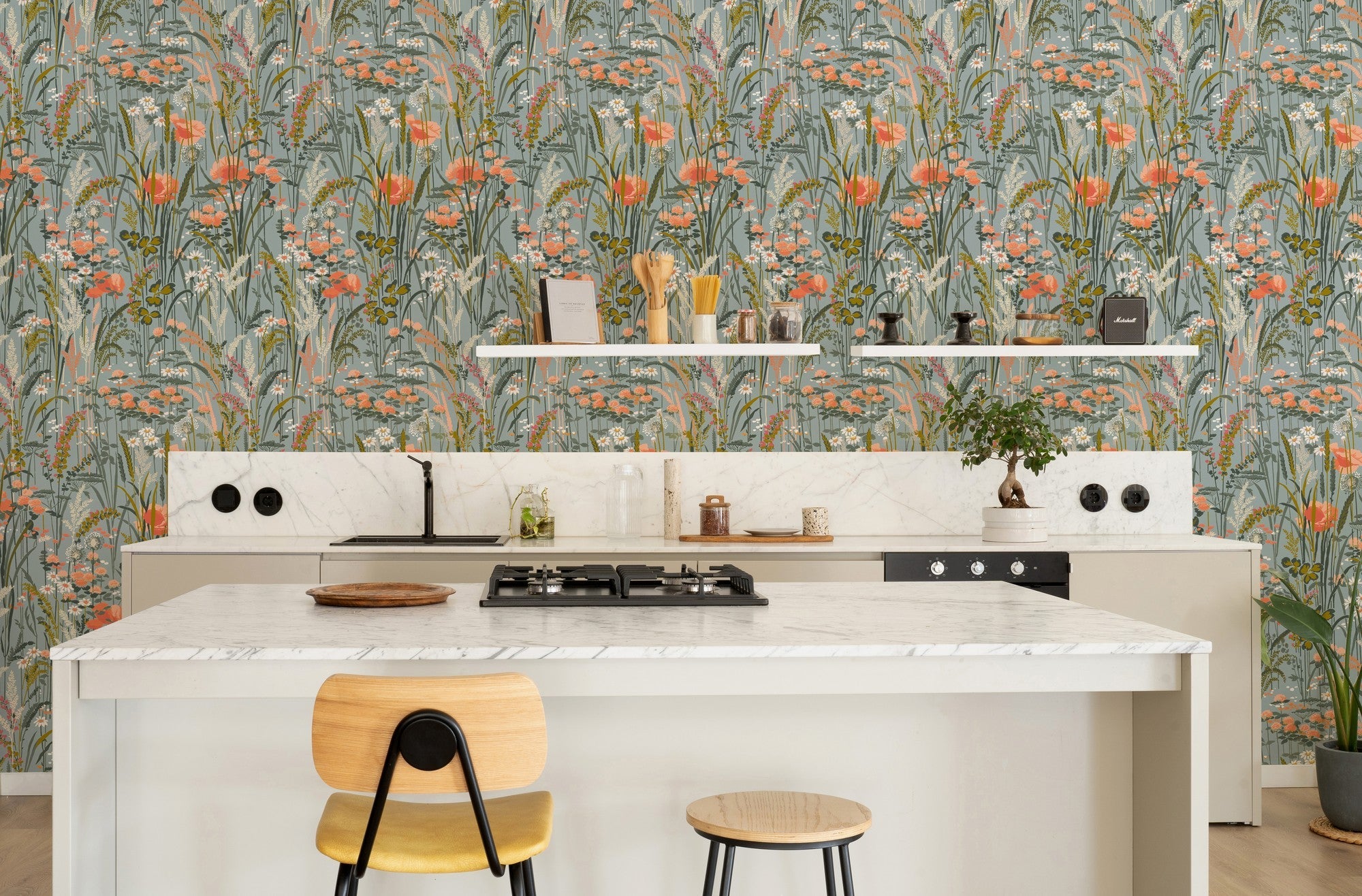 A00627 Pradera Aqua Lur Wallpaper by Coordonné