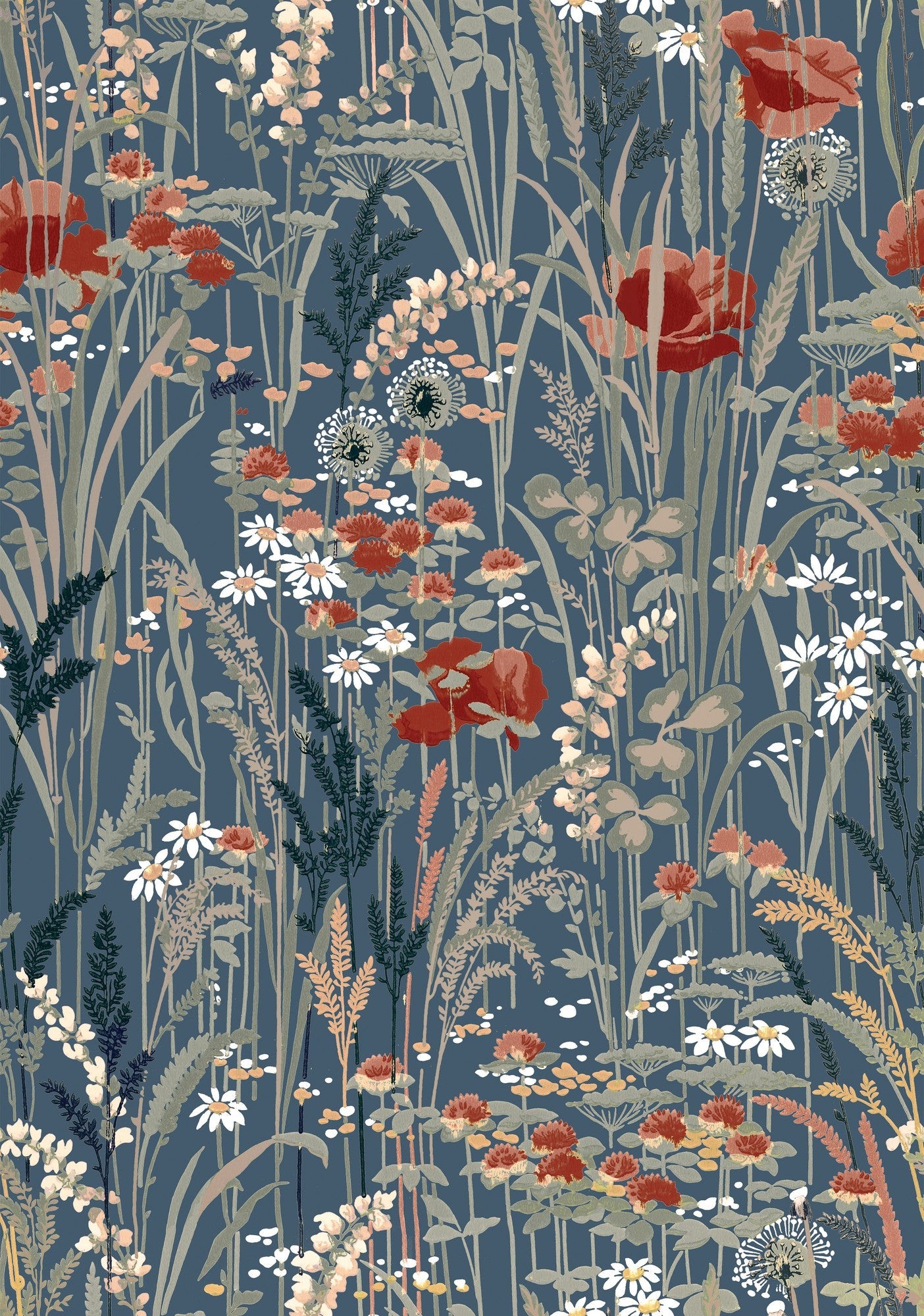 A00628 Pradera Indigo Lur Wallpaper by Coordonné