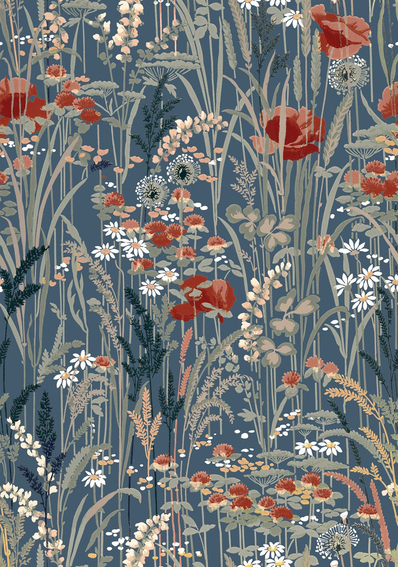 A00628 Pradera Indigo Lur Wallpaper by Coordonné