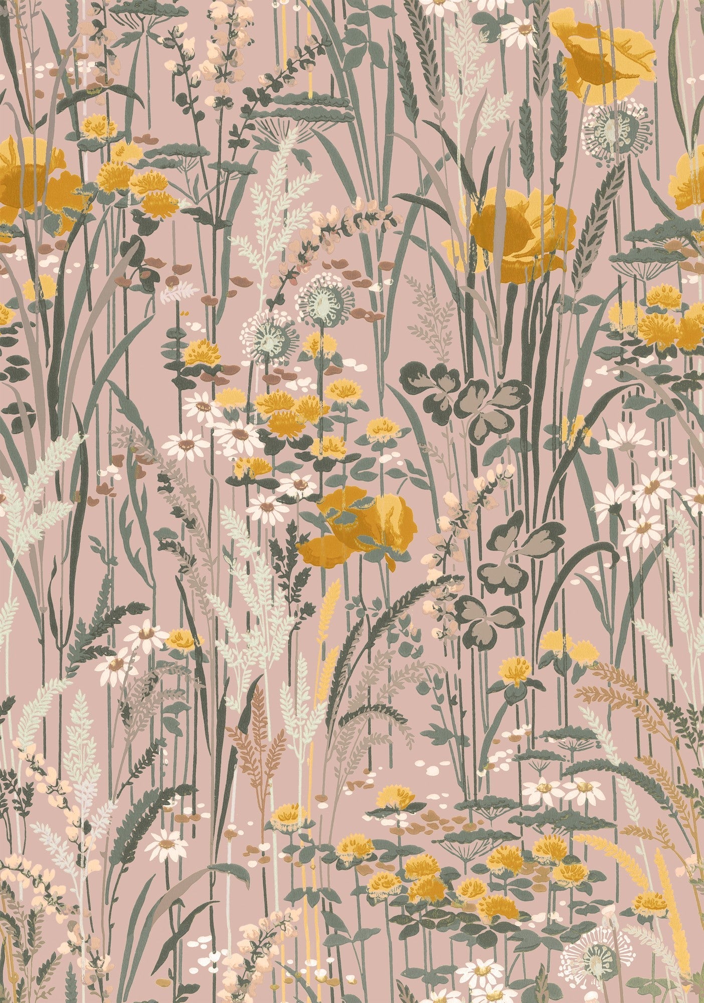 A00629 Pradera Pink Lur Wallpaper by Coordonné