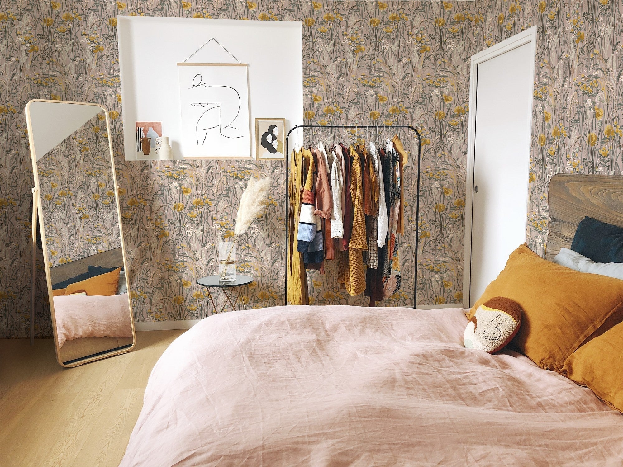 A00629 Pradera Pink Lur Wallpaper by Coordonné
