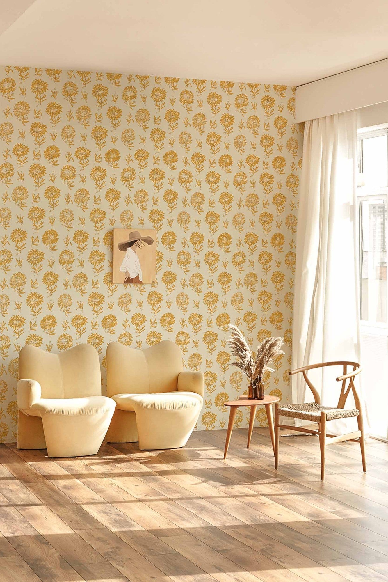 A00632 Pradera Curry Lur Wallpaper by Coordonné