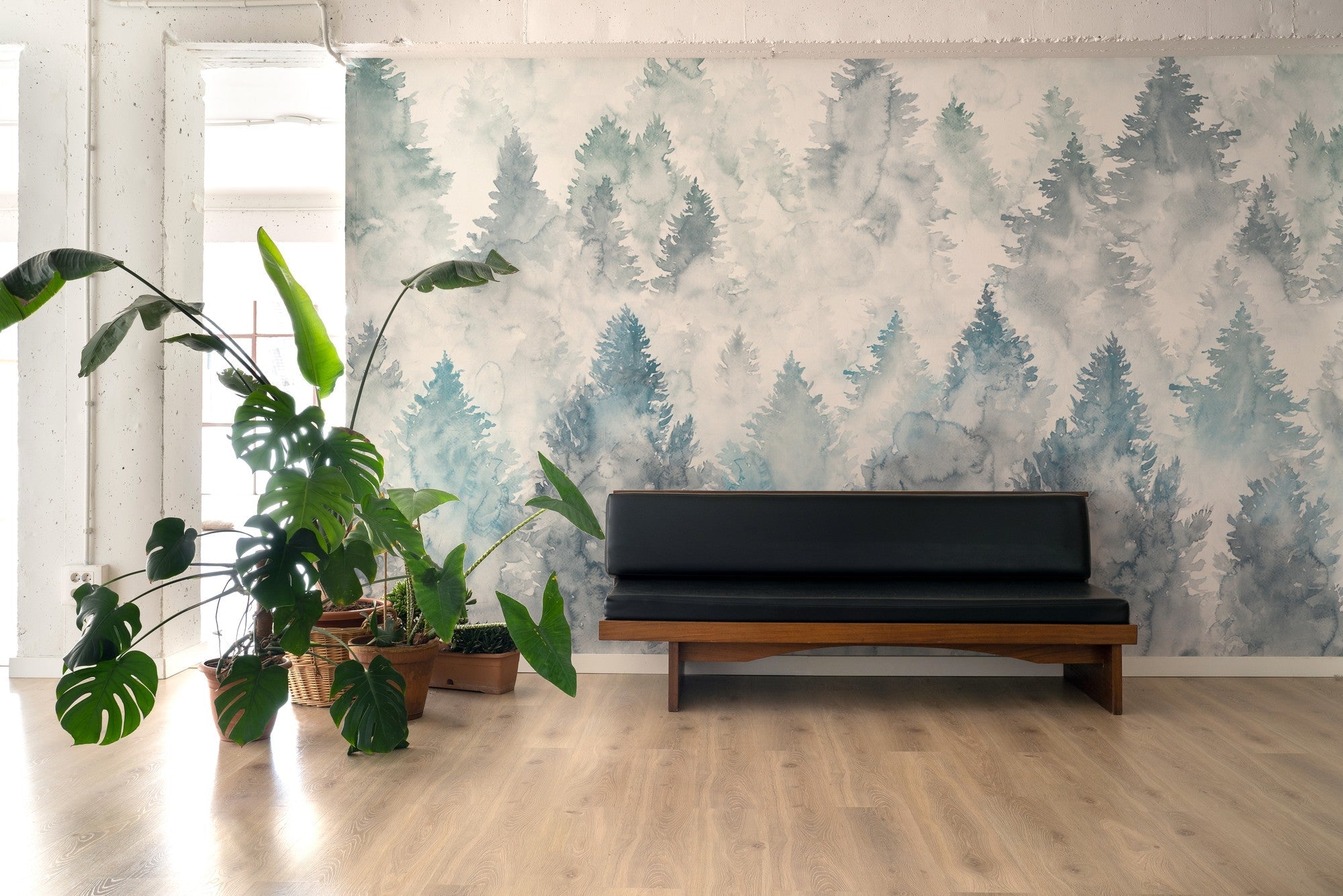 A00643 Mendia Indigo Lur Mural by Coordonné