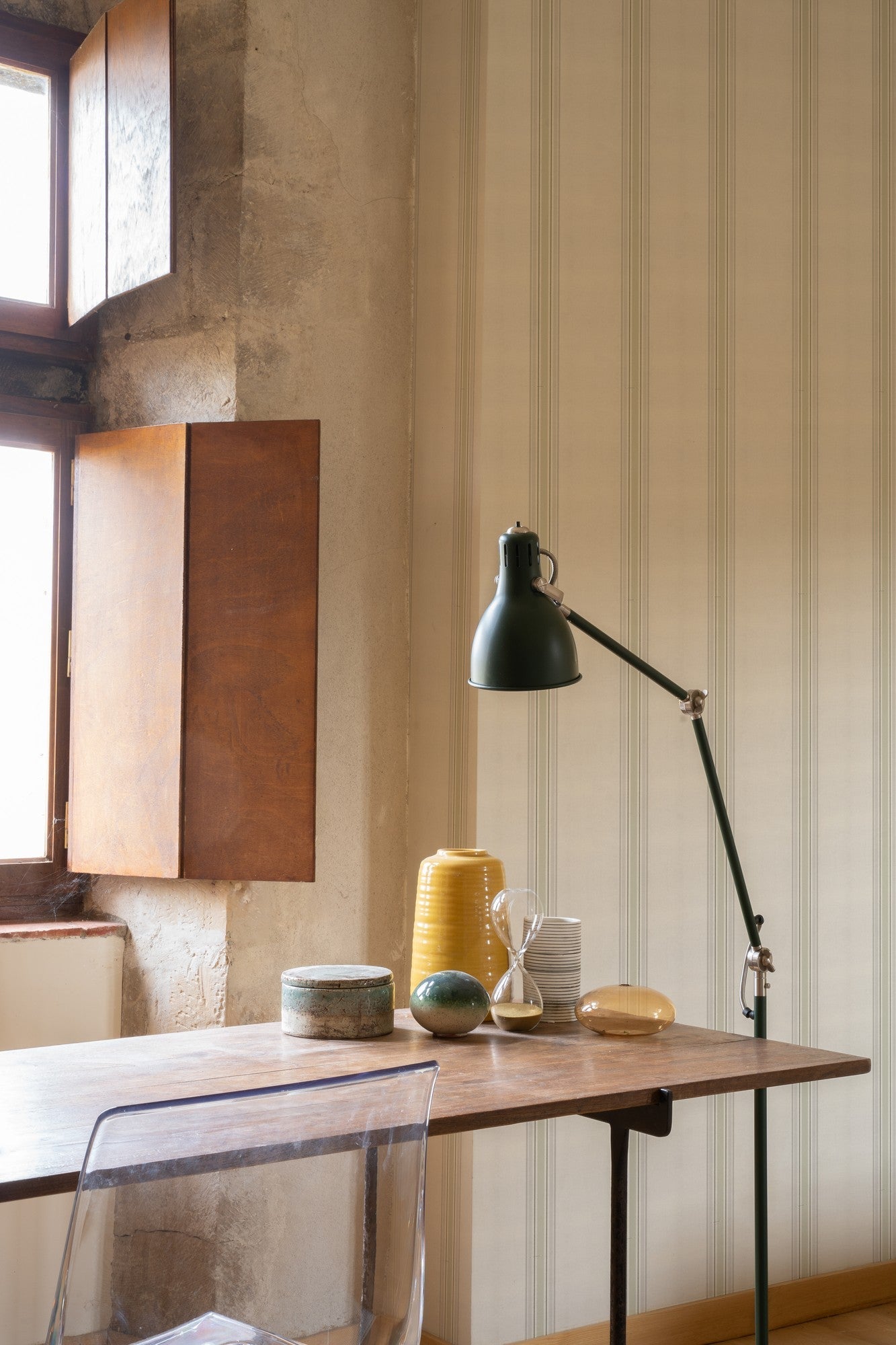 A00719 Stripe 2 Matcha Stripes & Checks Wallpaper by Coordonné