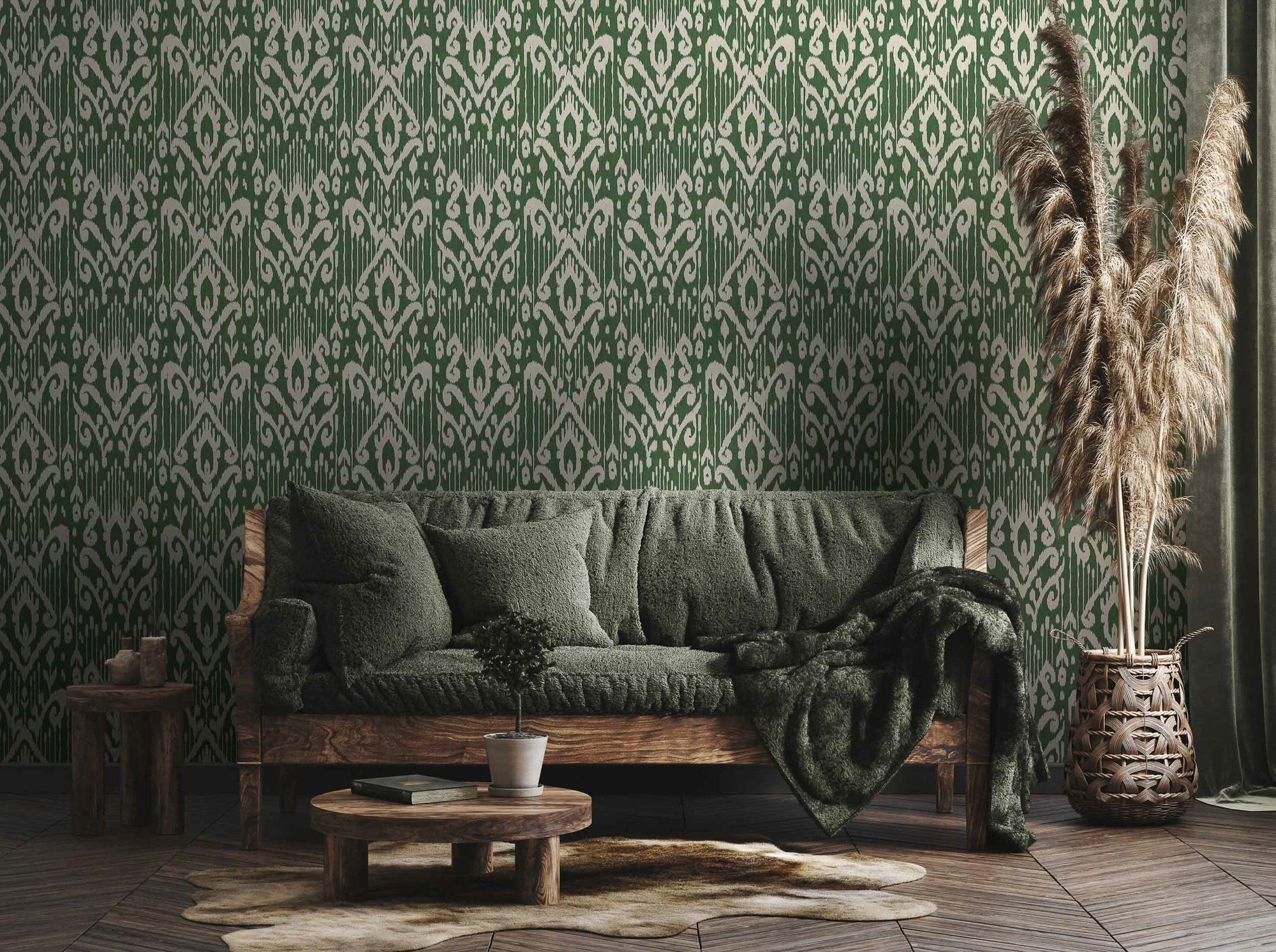A00801 Padmasalis Green Ikart Wallpaper by Coordonné