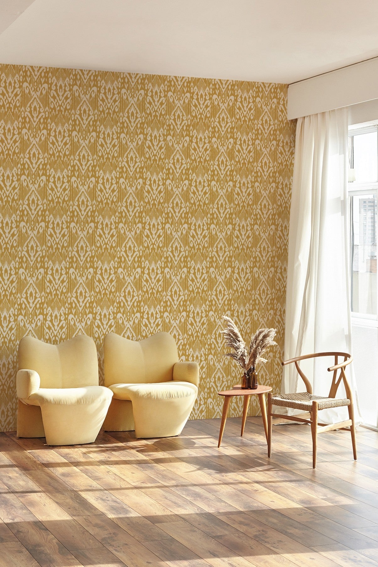 A00802 Padmasalis Mustard Ikart Wallpaper by Coordonné