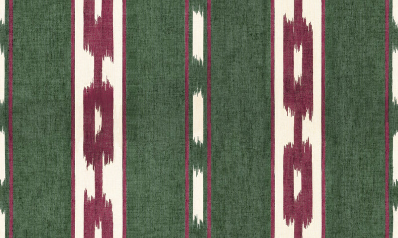 A00806 Kente Green Ikart Wallpaper by Coordonné