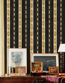 A00809 Kente Black Ikart Wallpaper by Coordonné