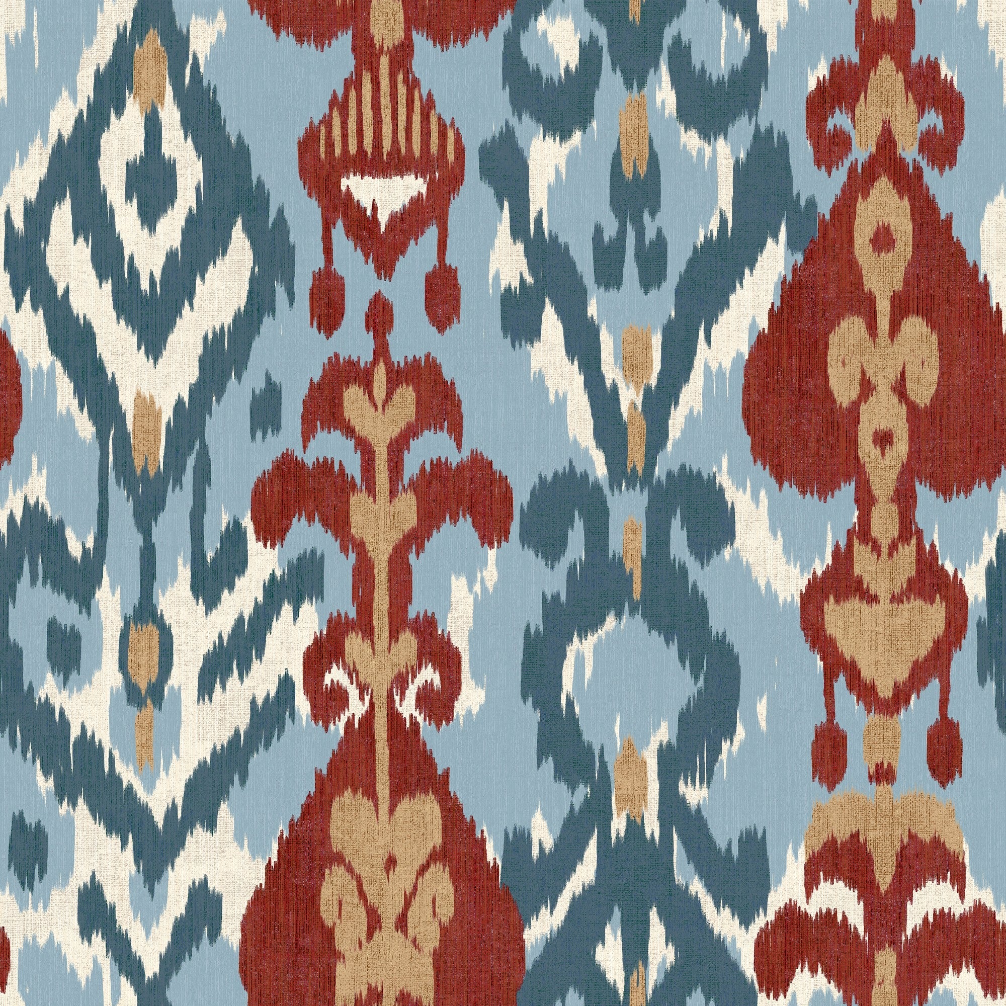 A00810 Uzbek Blue Ikart Wallpaper by Coordonné