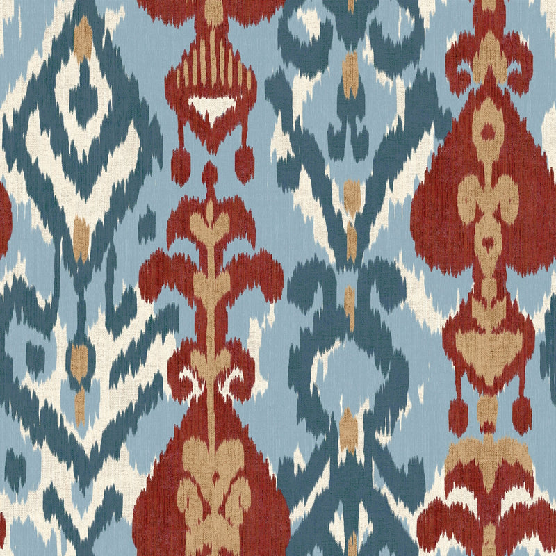 A00810 Uzbek Blue Ikart Wallpaper by Coordonné