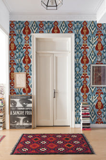 A00810 Uzbek Blue Ikart Wallpaper by Coordonné