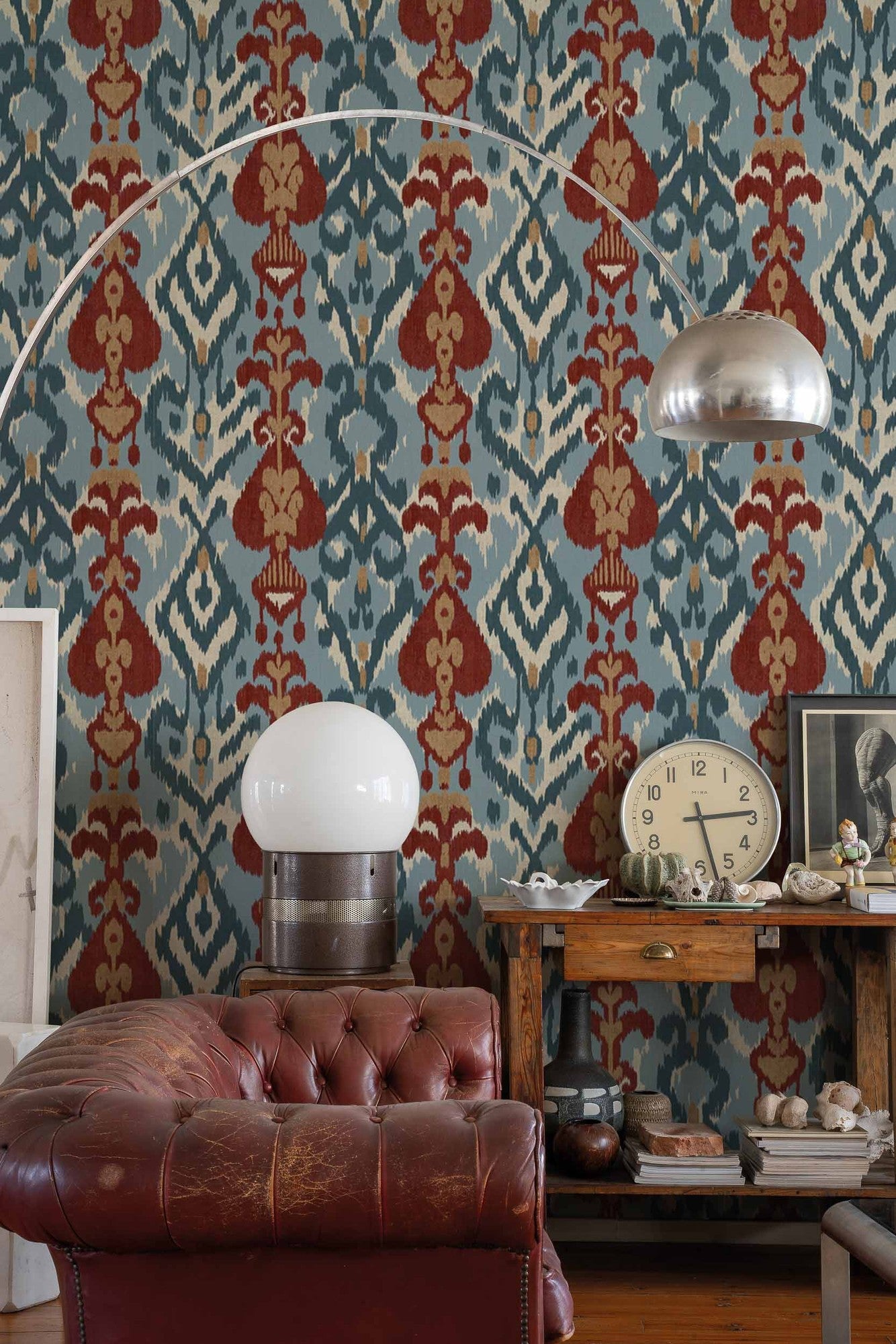 A00810 Uzbek Blue Ikart Wallpaper by Coordonné