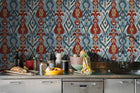 A00810 Uzbek Blue Ikart Wallpaper by Coordonné