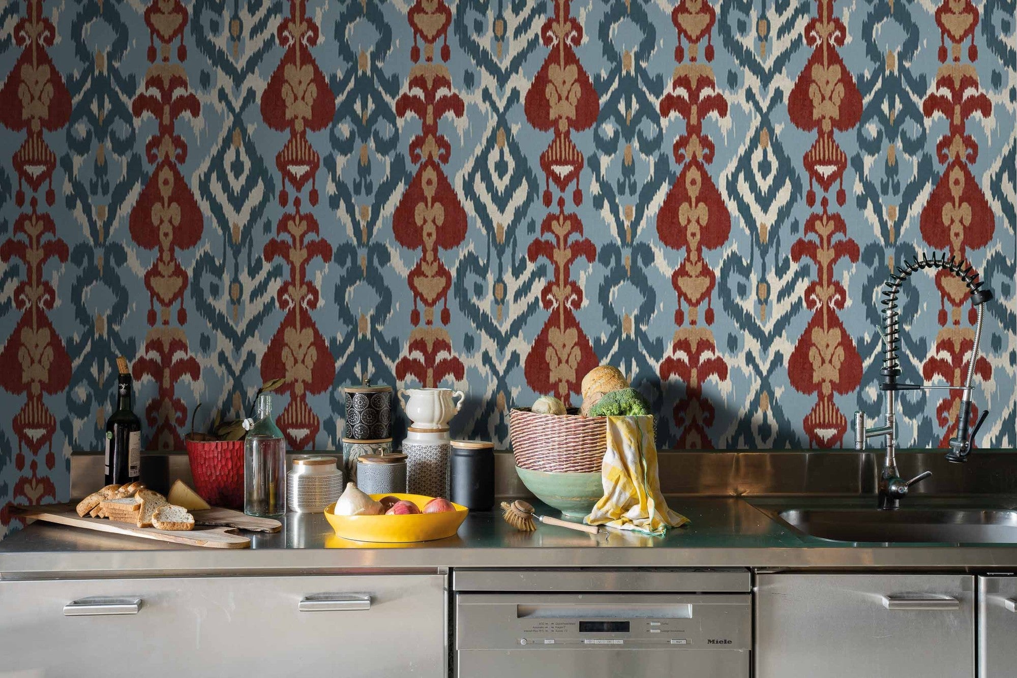 A00810 Uzbek Blue Ikart Wallpaper by Coordonné
