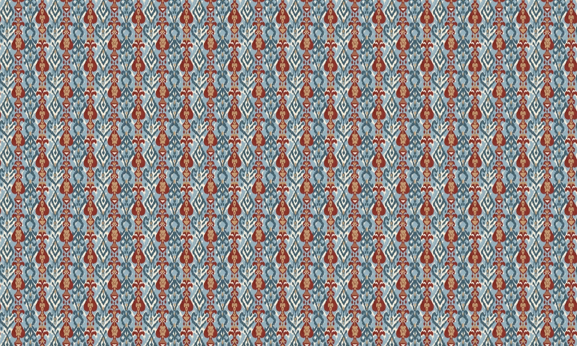 A00810 Uzbek Blue Ikart Wallpaper by Coordonné