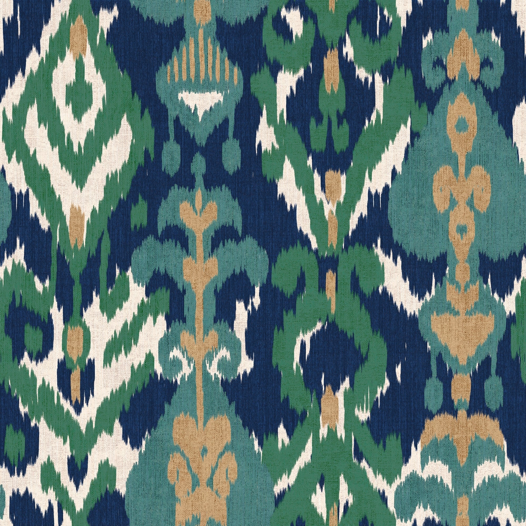 A00813 Uzbek Green Ikart Wallpaper by Coordonné