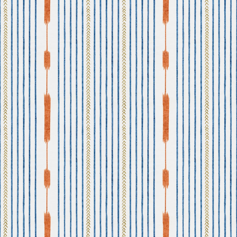 A00817 Huipil Blue Ikart Wallpaper by Coordonné